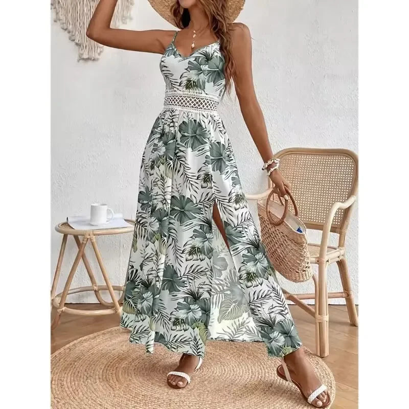 Laus – Bohemian Dream Dress Featuring Elegant Lace and a High Slit