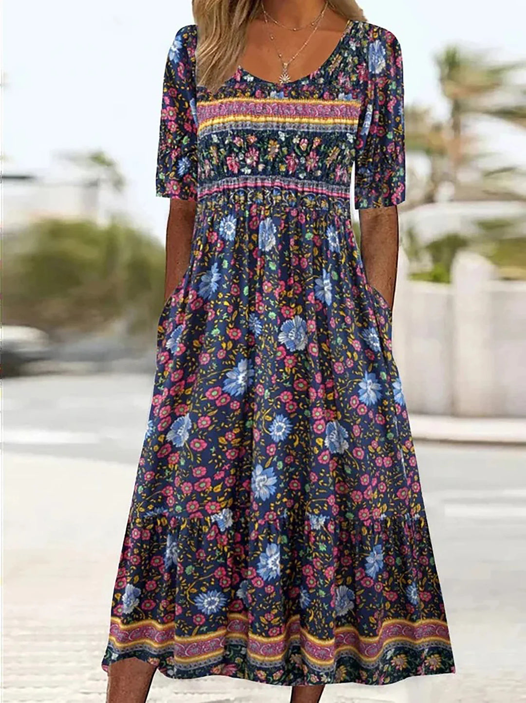 Solea – Bohemian Summer Dress Featuring Stunning Prints